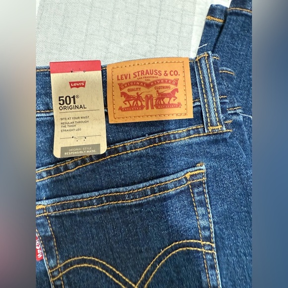 Levi’s 501 Original Skinny Jeans – Big Girls Size 14 – Adjustable Waistband NWT - Picture 16 of 16